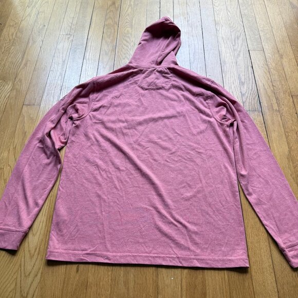 Johnnie-O Size M Pink Gunnar Striped Lightweight Hooded Long Sleeve T-Shirt Top - Picture 10 of 13